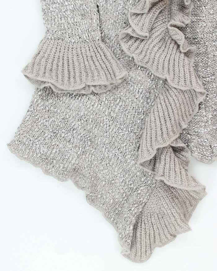 Y2k 00s Sioni Ruffle Cardigan - L