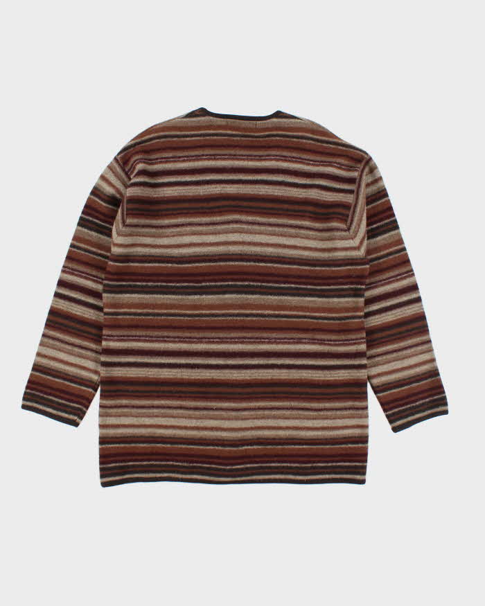 Vintage 90s Jones New York Stripe Wool Cardigan - M