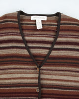 Vintage 90s Jones New York Stripe Wool Cardigan - M