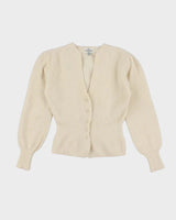 Vintage 80s Valentino Wool &amp; Angora Blend Cardigan - M