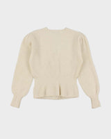 Vintage 80s Valentino Wool &amp; Angora Blend Cardigan - M