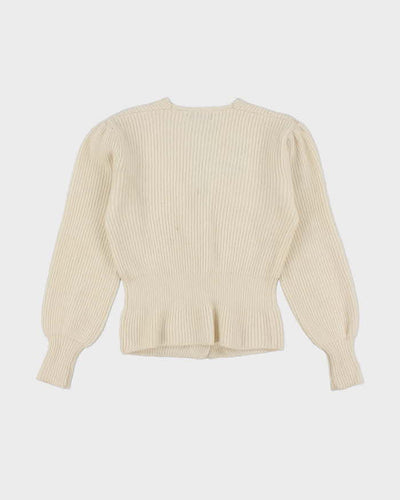 Vintage 80s Valentino Wool & Angora Blend Cardigan - M
