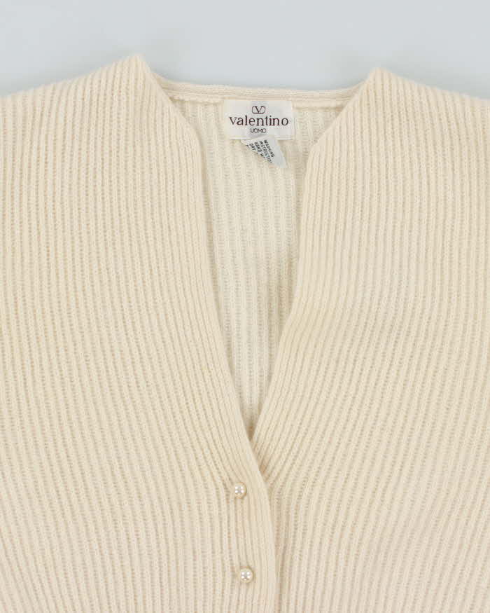 Vintage 80s Valentino Wool &amp; Angora Blend Cardigan - M