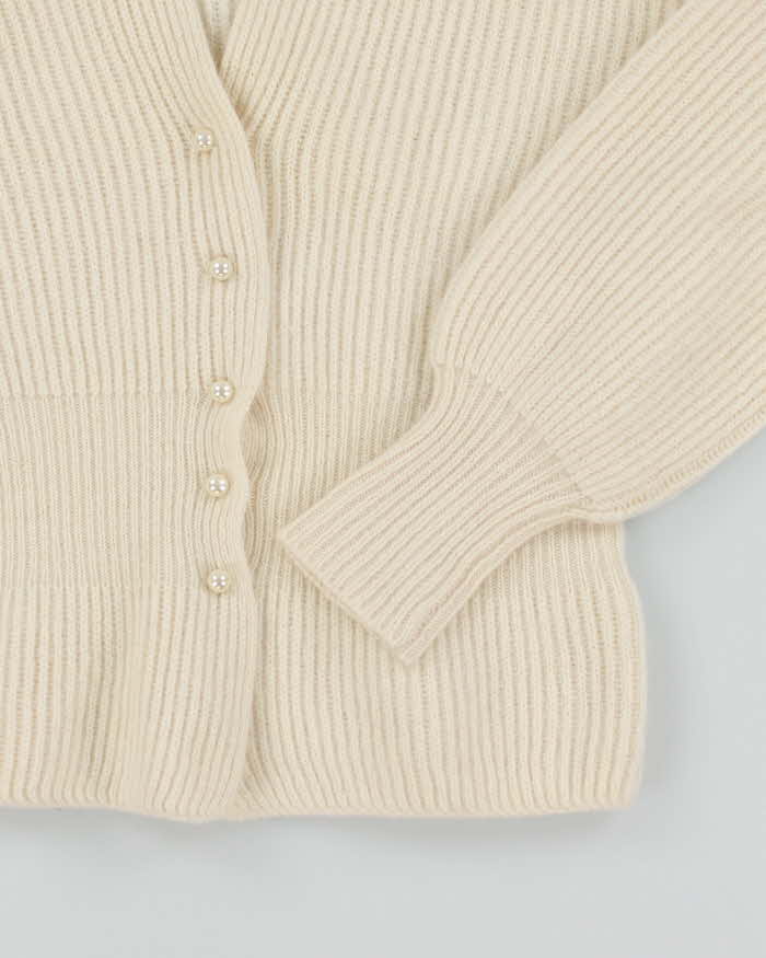 Vintage 80s Valentino Wool &amp; Angora Blend Cardigan - M