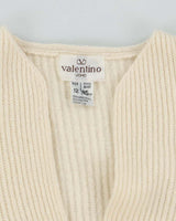 Vintage 80s Valentino Wool &amp; Angora Blend Cardigan - M