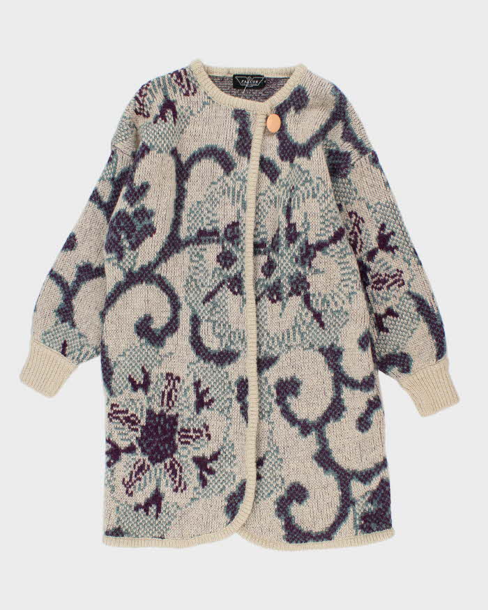 Vintage 80s Falcon Wool & Mohair Blend Cardigan - M