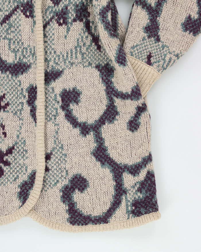 Vintage 80s Falcon Wool & Mohair Blend Cardigan - M