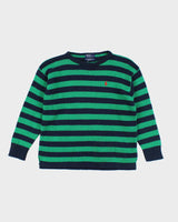 Vintage Polo By Ralph Lauren Striped Knit Jumper - S