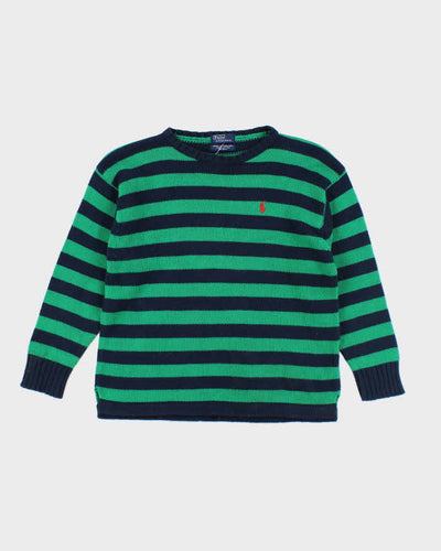 Vintage Polo By Ralph Lauren Striped Knit Jumper - S
