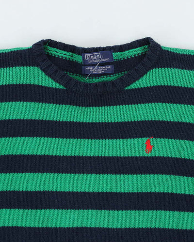 Vintage Polo By Ralph Lauren Striped Knit Jumper - S