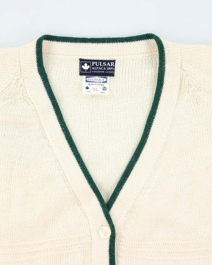 Vintage 80's Pulsar Alpaca Boxy Cardigan - XL