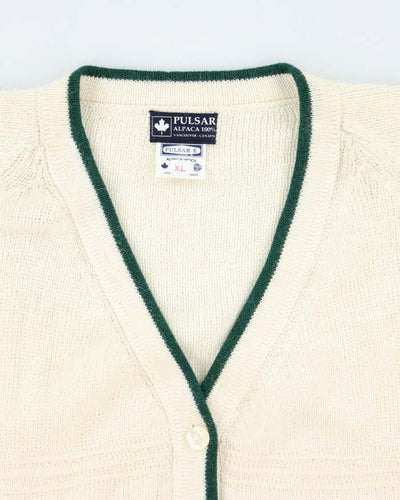 Vintage 80's Pulsar Alpaca Boxy Cardigan - XL