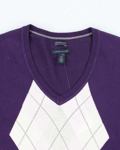 Vintage 2000's Tommy Hilfiger Patterned Knit Jumper - XS