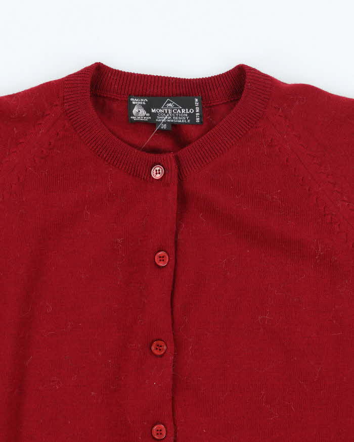 Vintage 80's Women's Monte Carlo Wool Button Up Cardigan - S