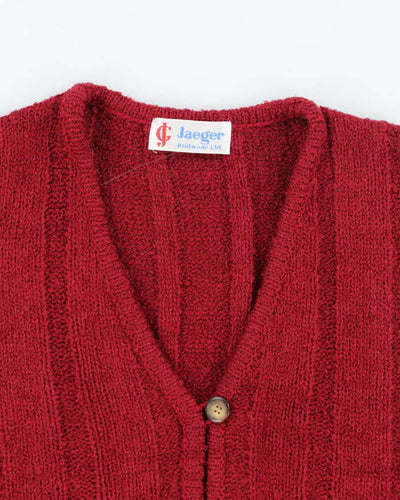 Vintage 80's Women's Jaeger Wool Blend Tank Knit Cardigan - M
