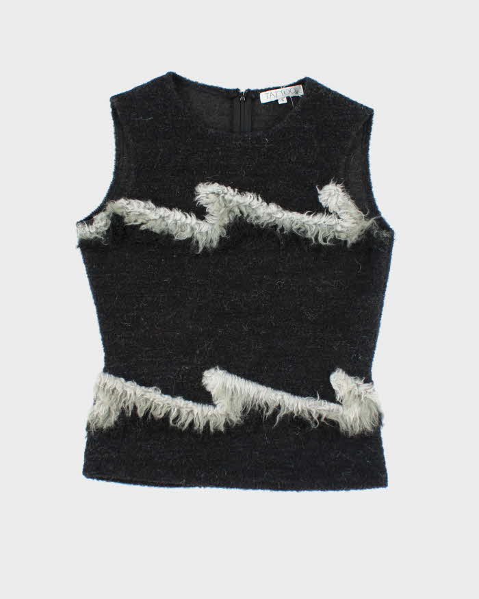 Vintage 90's Tattoo Sleeveless Knit Sweater - S