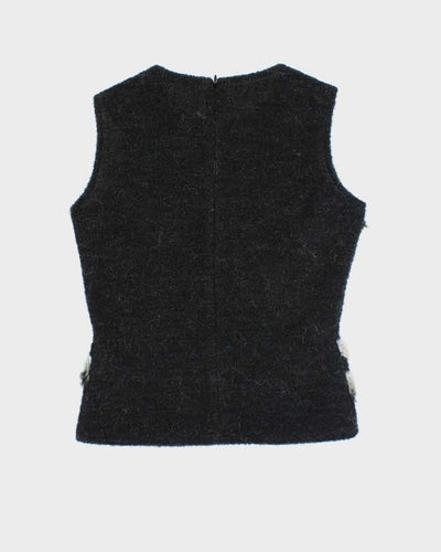 Vintage 90's Tattoo Sleeveless Knit Sweater - S