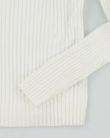 Vintage Women's Y2K BeBe Sequined Ribbed Knit Jumper - L