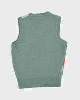 Vintage 80s French Connection Argyle Wool Tank Knit - L