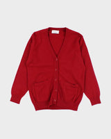 Vintage Francio Red Wool Cardigan - M