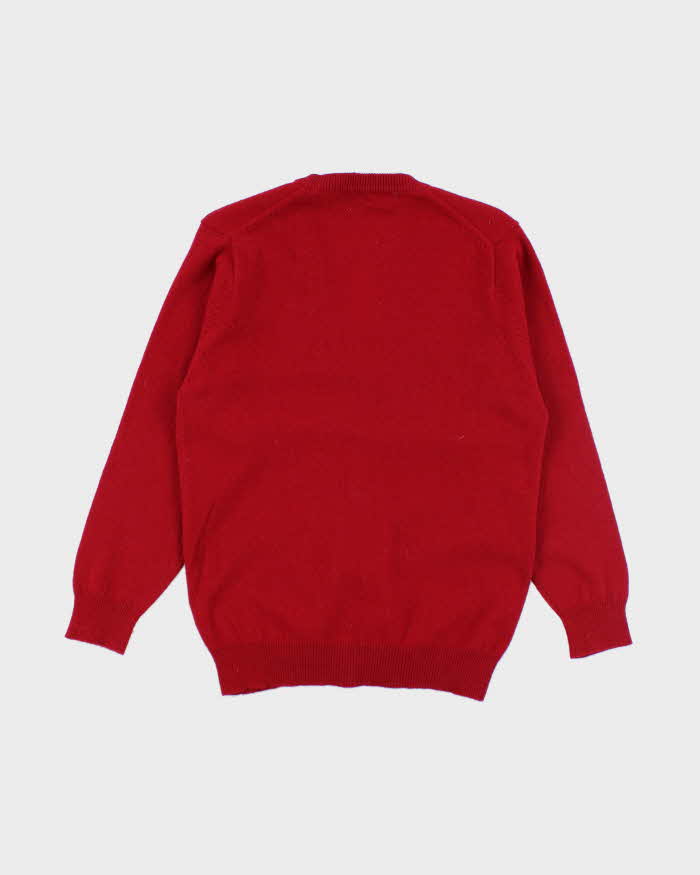 Vintage Francio Red Wool Cardigan - M