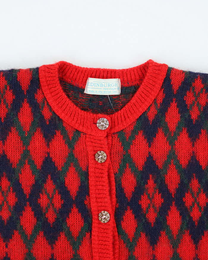 Vintage Edinburgh Heritage Moahir Blend Cardigan - M