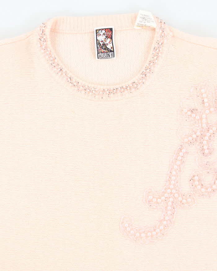 Vintage Alison H Wool & Angora Blend Knit Jumper - L