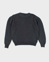 Vintage 80s Zig Zag Wool &amp; Angora Blend Jumper - M