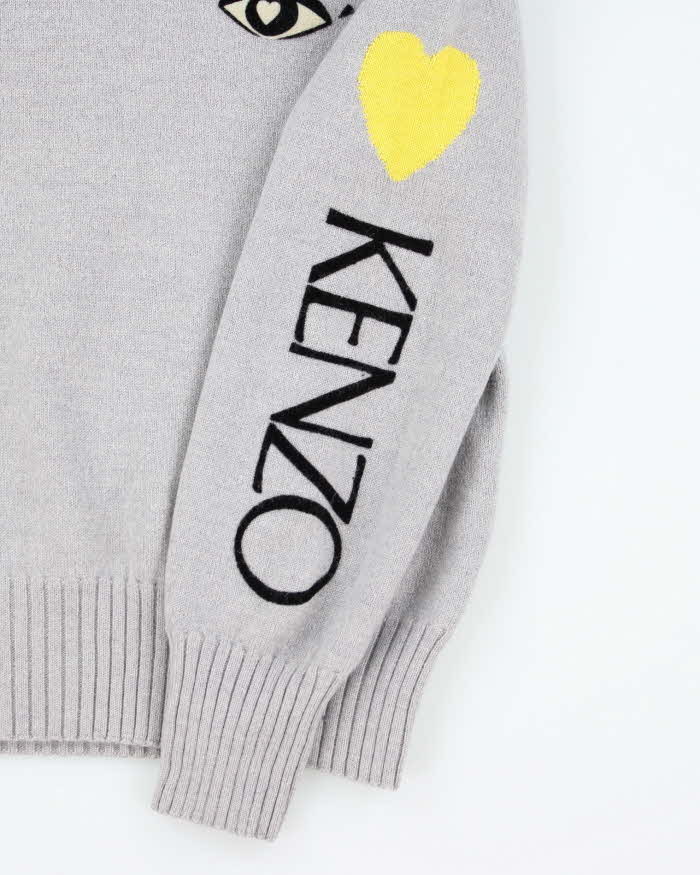 Kenzo Grey Wool Blend Jumper - M