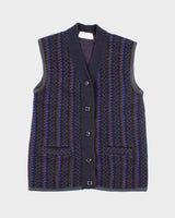 Vintage 90's Women's Chunky Patterned Knit Cardigan - L