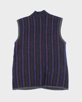 Vintage 90's Women's Chunky Patterned Knit Cardigan - L