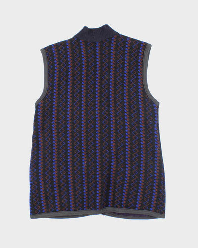 Vintage 90's Women's Chunky Patterned Knit Cardigan - L