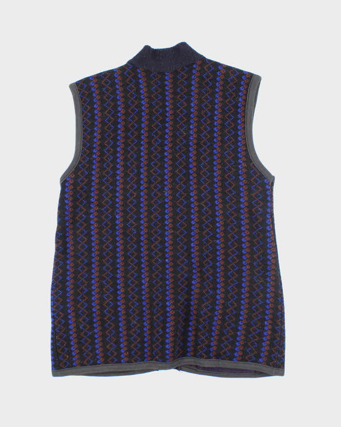 Vintage 90's Women's Chunky Patterned Knit Cardigan - L