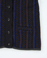 Vintage 90's Women's Chunky Patterned Knit Cardigan - L