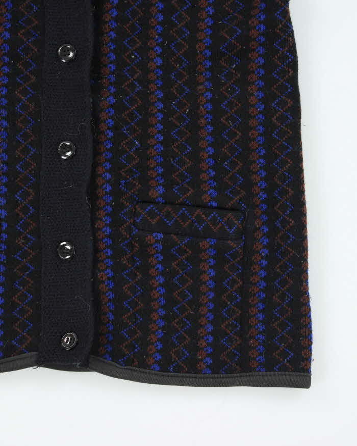 Vintage 90's Women's Chunky Patterned Knit Cardigan - L