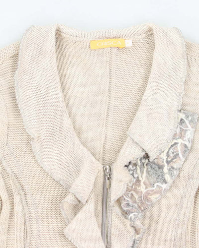 Vintage Y2k 00s Crisca Wool & Mohair Blend Cardigan - M
