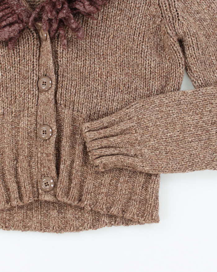 Vintage 90s United Colours Of Benetton Brown Wool & Mohair Blend Cardigan - M