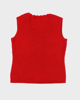 Vintage Y2k 00s ab-cd Wool Blend Faux Fur Tank Knit - M