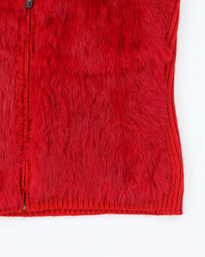 Vintage Y2k 00s ab-cd Wool Blend Faux Fur Tank Knit - M
