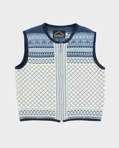 Vintage Kootenay Wool Zip-Up Tank Knit - S