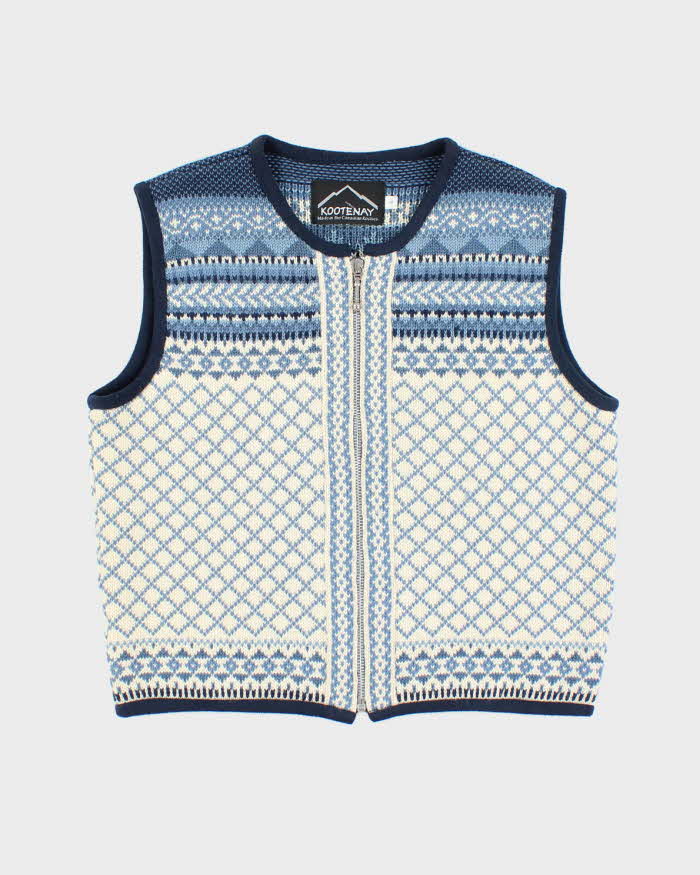 Vintage Kootenay Wool Zip-Up Tank Knit - S