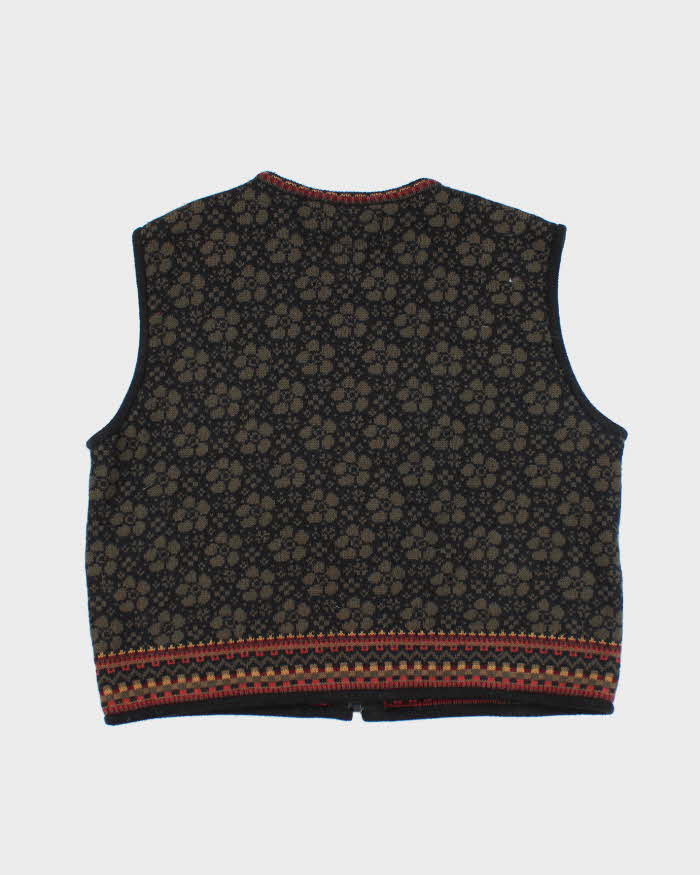 Vintage Kootenay Wool Zip-Up Tank Knit - XL