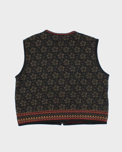 Vintage Kootenay Wool Zip-Up Tank Knit - XL