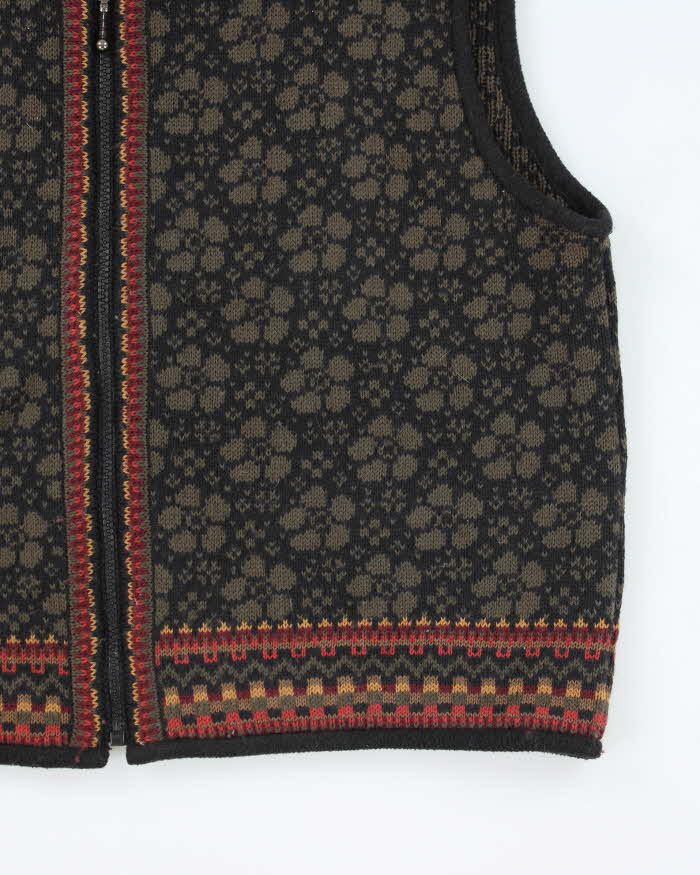 Vintage Kootenay Wool Zip-Up Tank Knit - XL