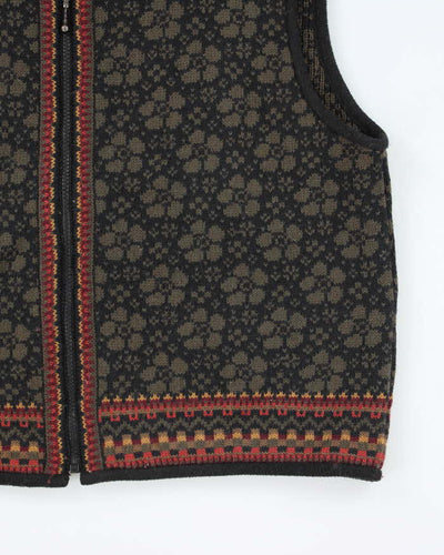 Vintage Kootenay Wool Zip-Up Tank Knit - XL