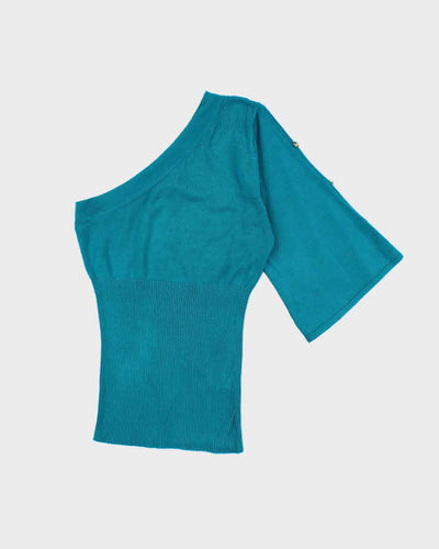 Vintage Y2k 00s Le Chateau One Shoulder Knit Top - XS