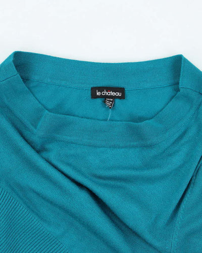 Vintage Y2k 00s Le Chateau One Shoulder Knit Top - XS