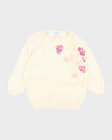 Vintage 80s Kroshetta Beaded Wool &amp; Angora Blend Jumper - L