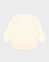 Vintage 80s Kroshetta Beaded Wool &amp; Angora Blend Jumper - L