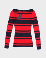 Vintage Tommy Hilfiger Striped Knit Jumper - XXS